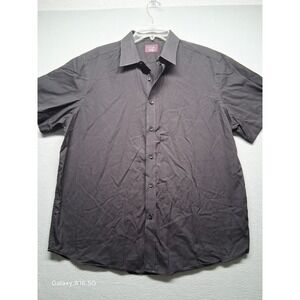 UNTUCKit Men's Short Sleeve Black Button-Up Shirt 100% Cotton Size XL